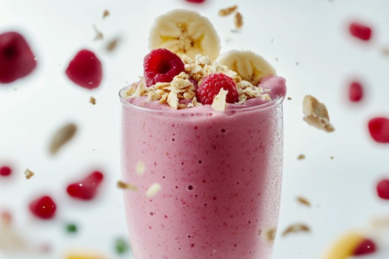 Smoothie Framboise-Banane Boost Énergie : Avant Entraînement